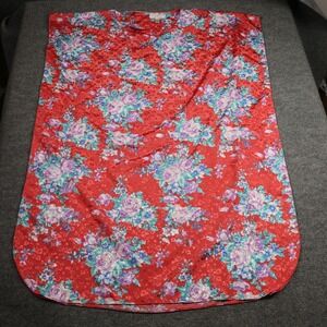 Erika Taylor Intimates Nightgown Womens Small Red Floral Satin V-Neck Sleeveless